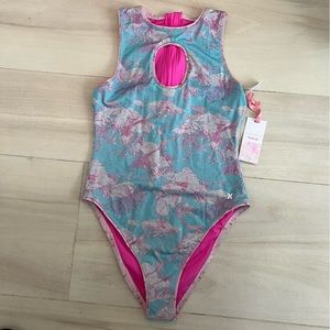 LoveShackFancy Under the Sea one piece Swimsuit Size M